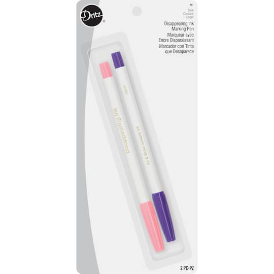 Dritz® Pink and Purple Disappearing Ink Marking Pens, 2ct.
